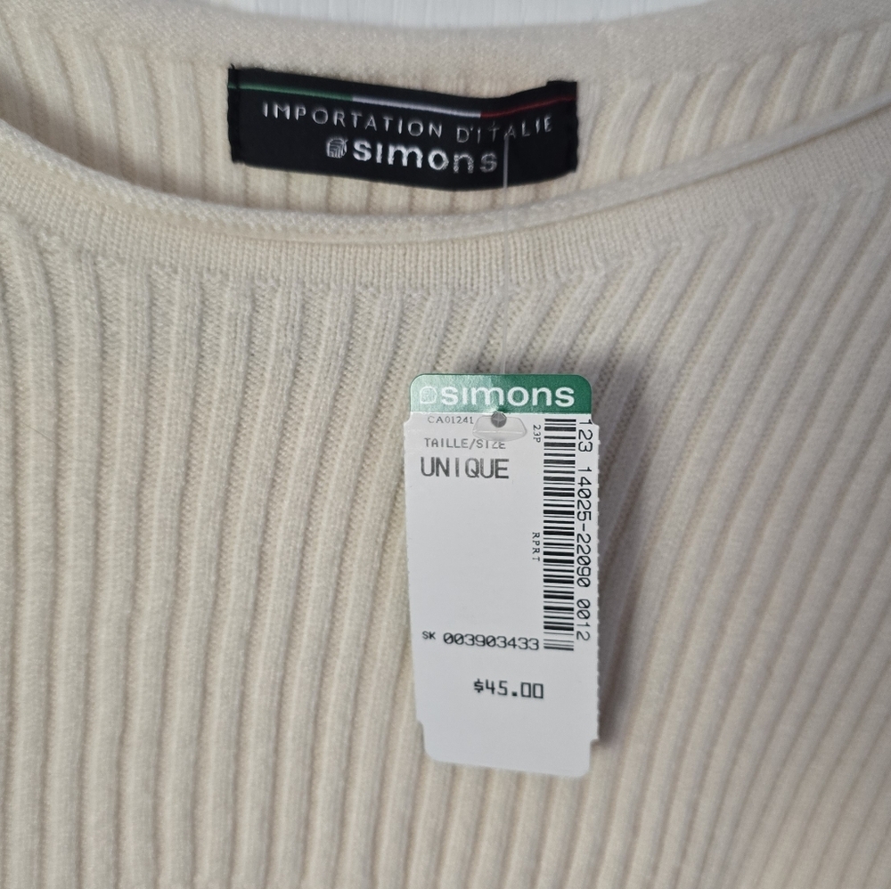 BNWT Simons Ribbed Bolero Shrug Sweater - Picture 3 of 3